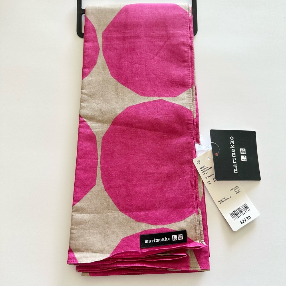 Marimekko Pink and Tan Stole - Picture 9 of 9